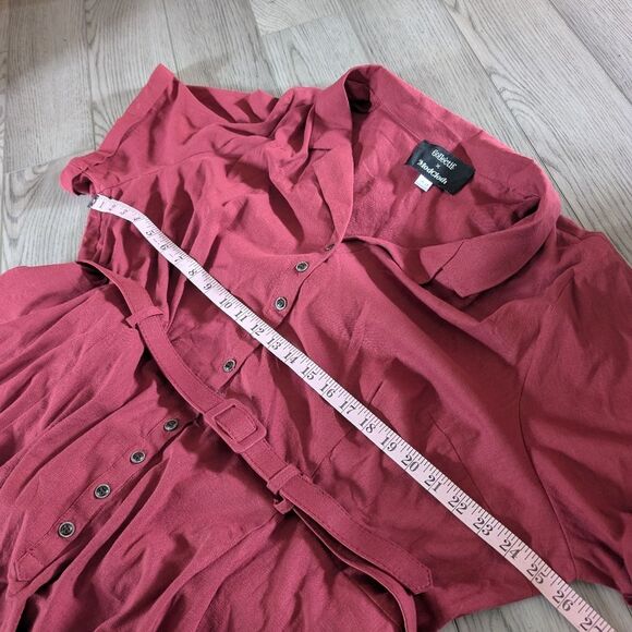 Modcloth X Collectif Cherished Era Maroon Burgundy Red Swing Dress Size 26 - Picture 8 of 10